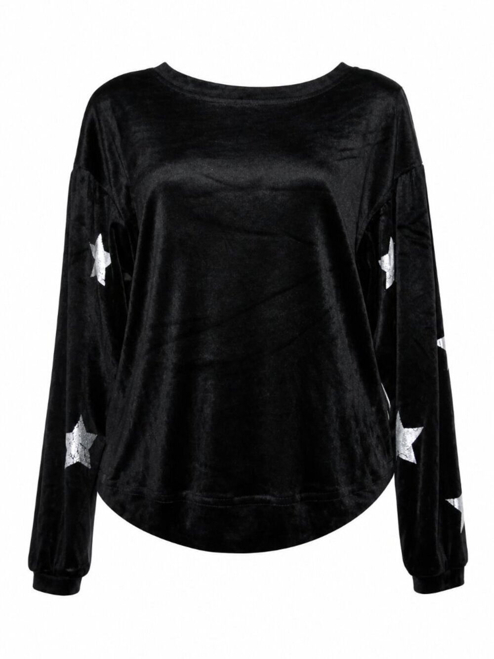 NWT NANETTE LEPORE Velour Star Sweatshirt Size S